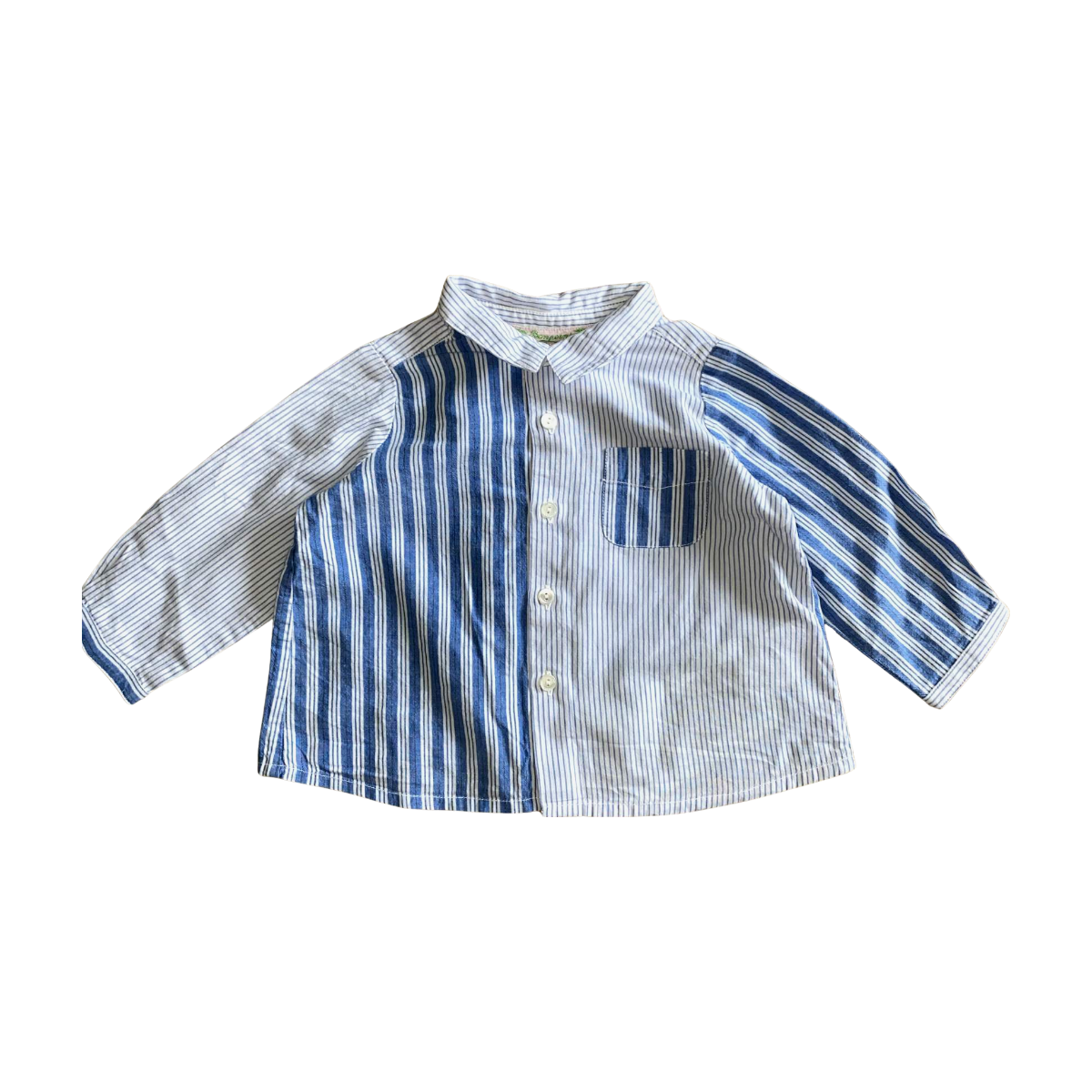 BONPOINT - CHEMISE - BLEU, BLANC - 6 MOIS