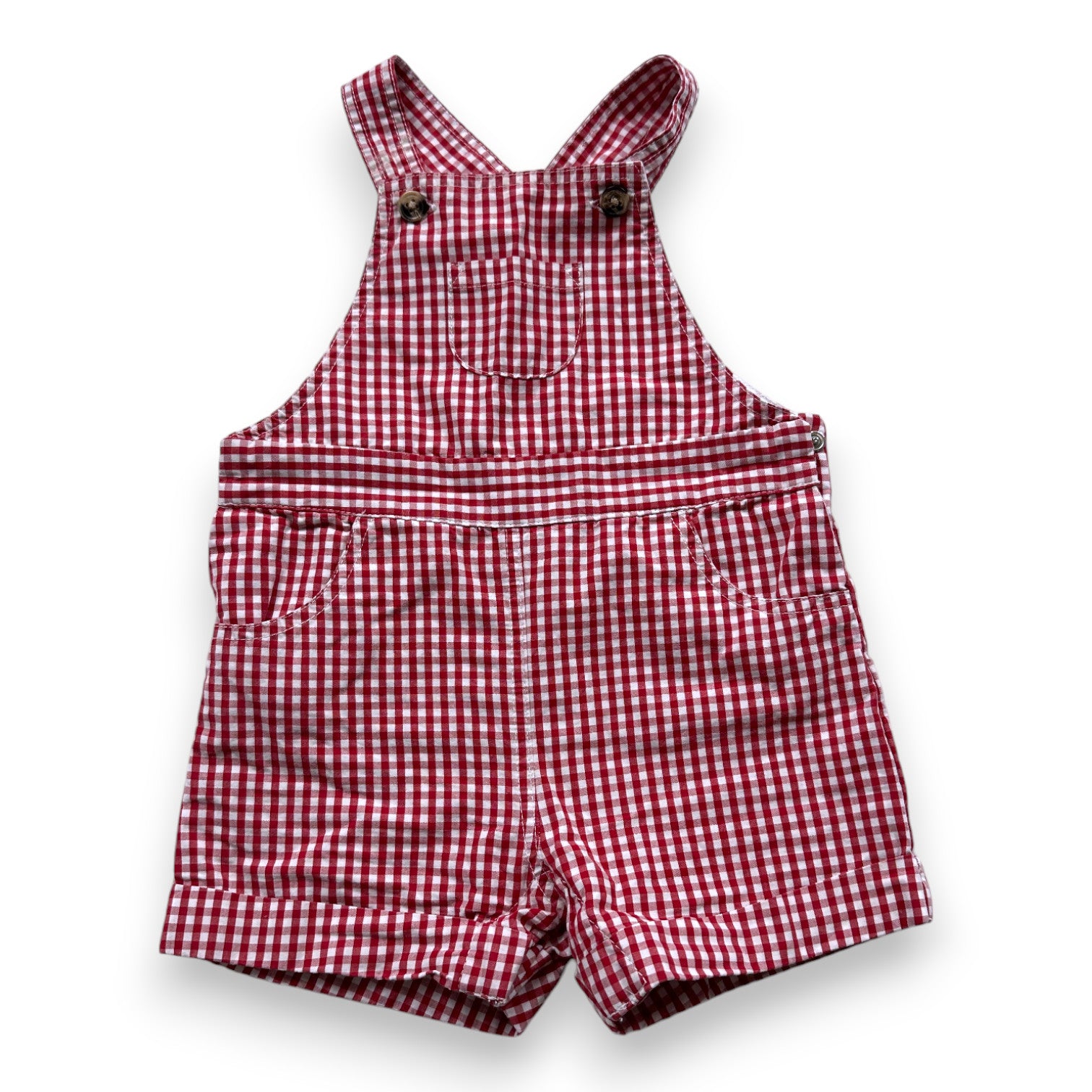 CYRILLUS - OVERALLS - ROT, WEIß - 9 MONATE