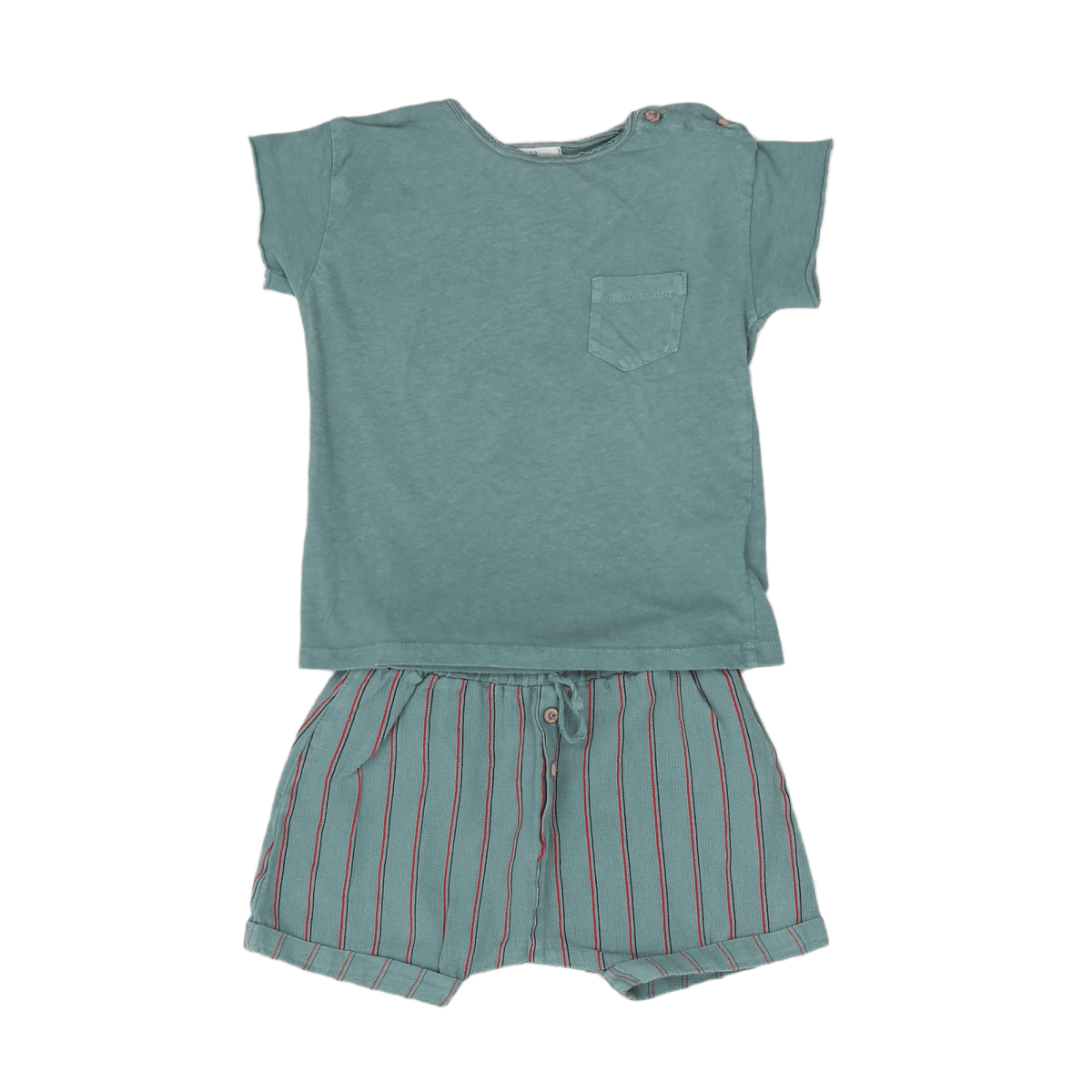 BÚHO - SET - GREEN, RED - 18 MONTHS