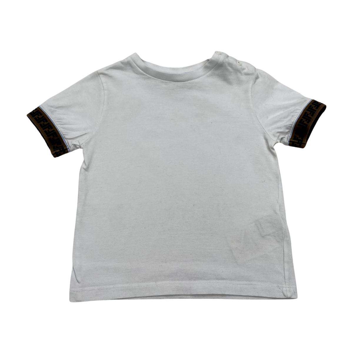 FENDI - T-SHIRT - BLANC, MARRON - 18 MOIS
