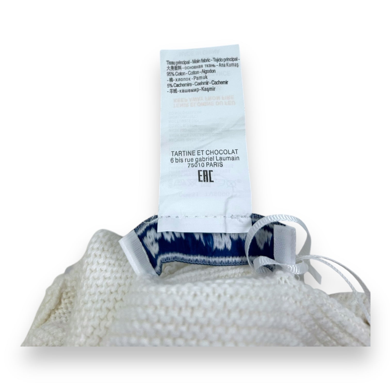 TARTINE & CHOCOLAT - BALACLAVA - WHITE - 6 MONTHS