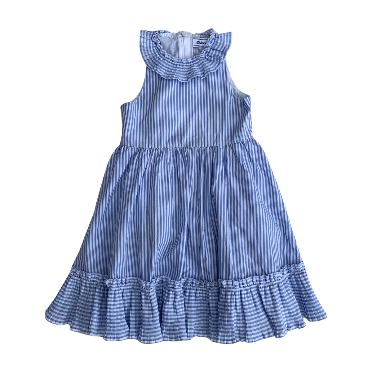 TARTINE & CHOCOLAT - ROBE - BLANC, BLEU - 4 ANS