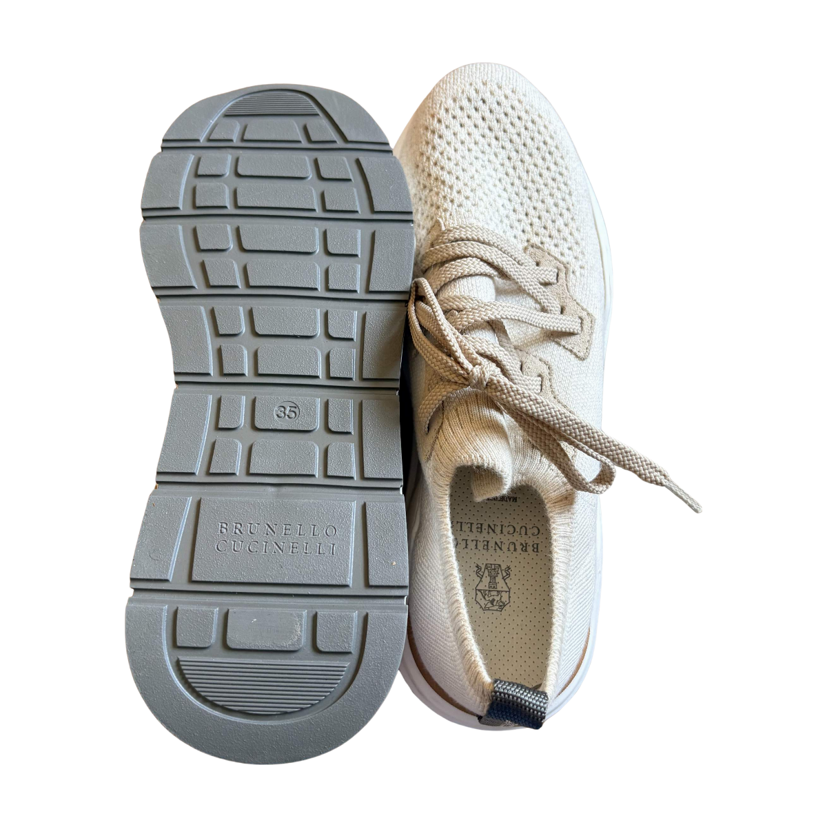 BRUNELLO CUCINELLI - BASKETS - BEIGE, GRIS - 35