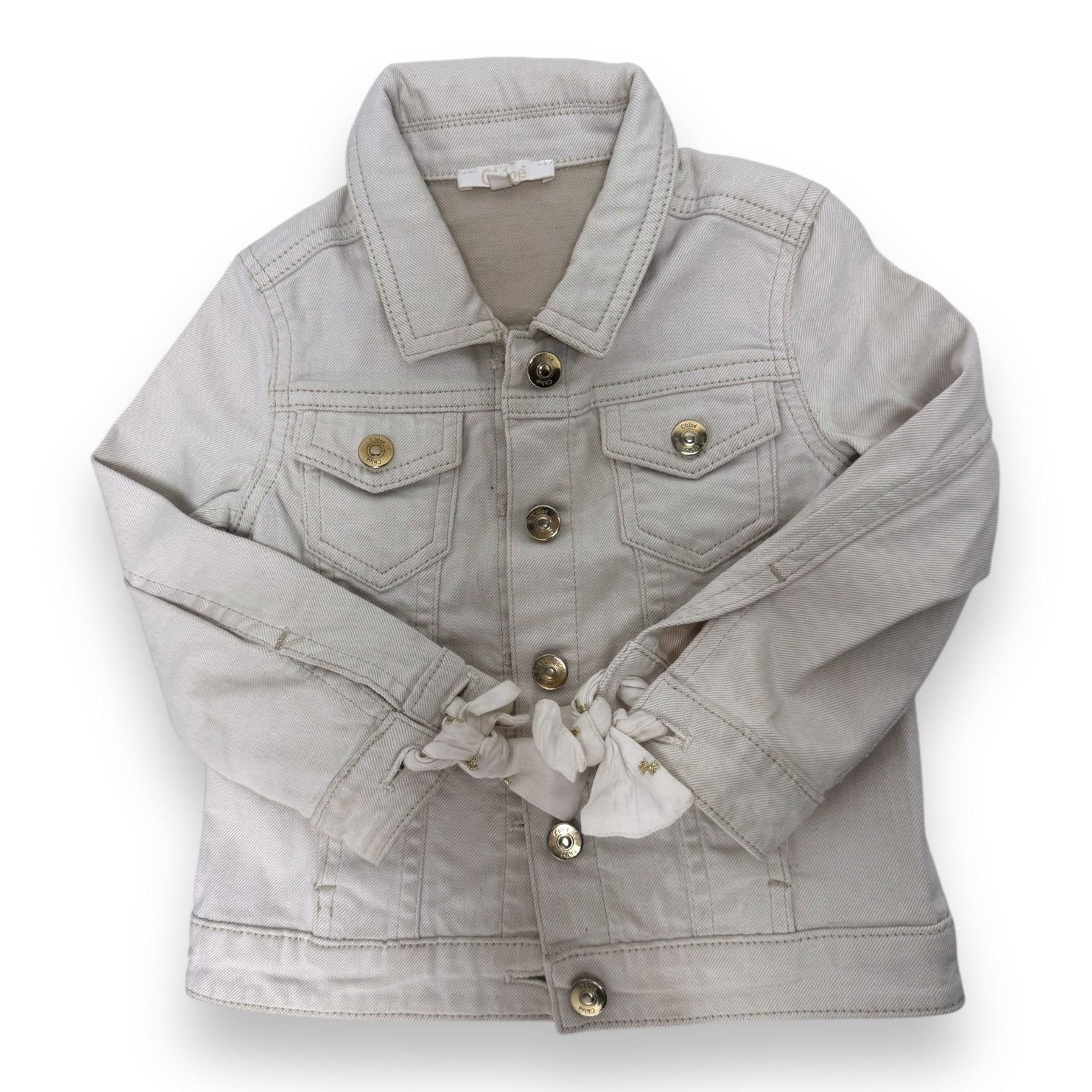 CHLOÉ - VESTE - BLANC, BEIGE - 4 ANS