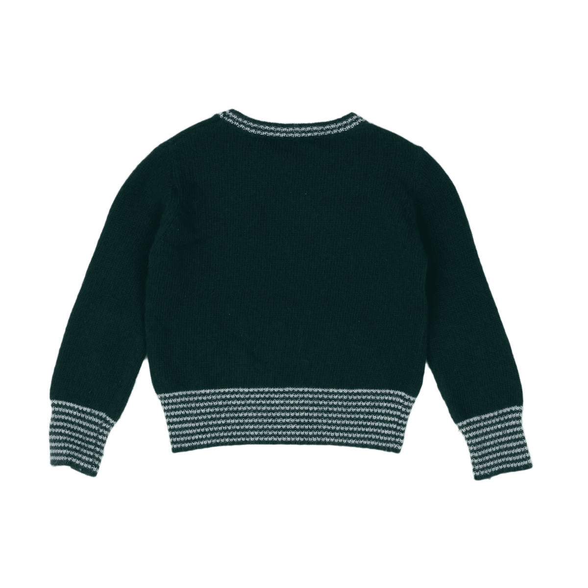BONPOINT - Green patterned wool sweater - 4 years