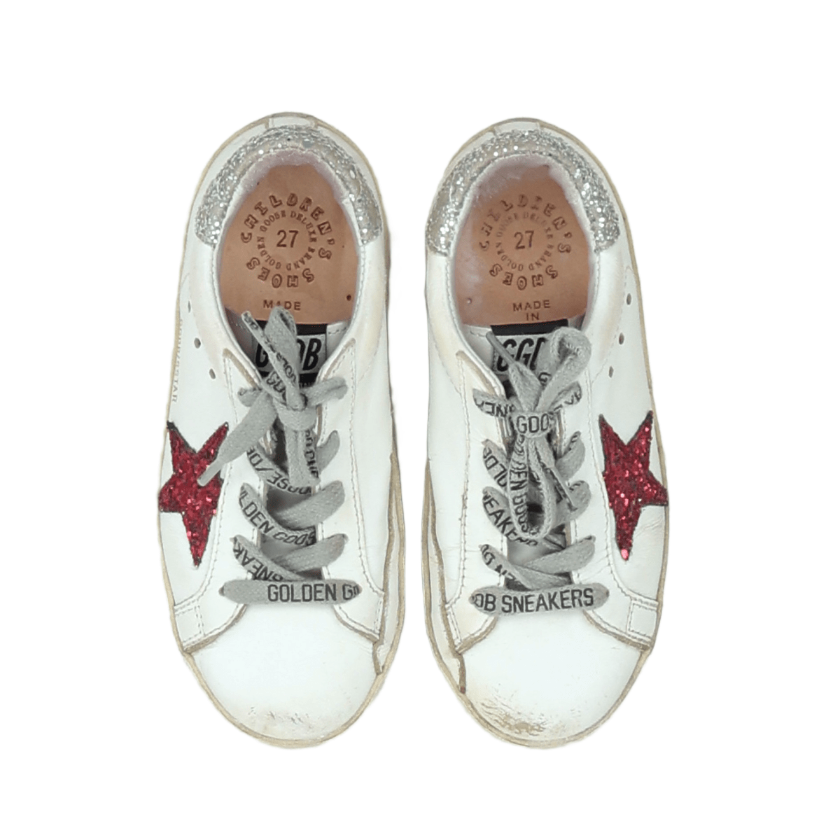GOLDEN GOOSE - Weiße Sneaker mit Details - 27