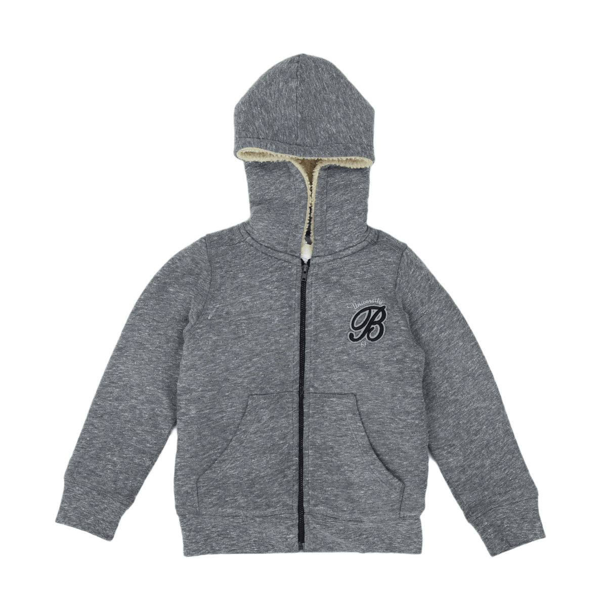 BONPOIN - Graue Wollstrickjacke mit Reißverschluss - 18 Monate