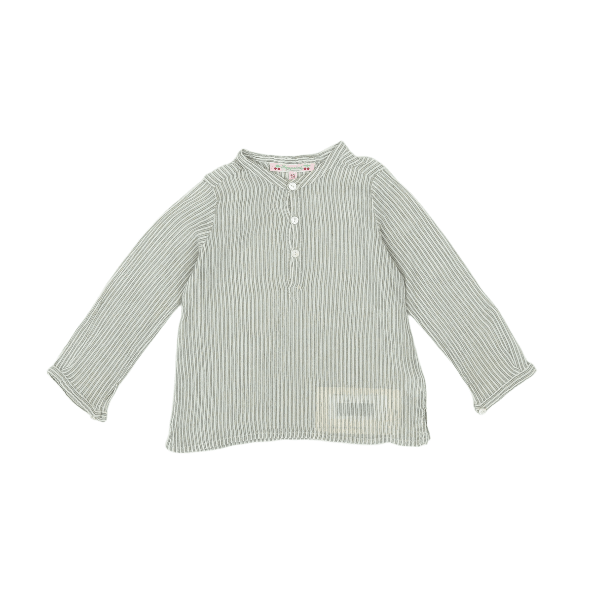 BONPOINT - HEMD - WEISS, GRÜN - 18 MONATE