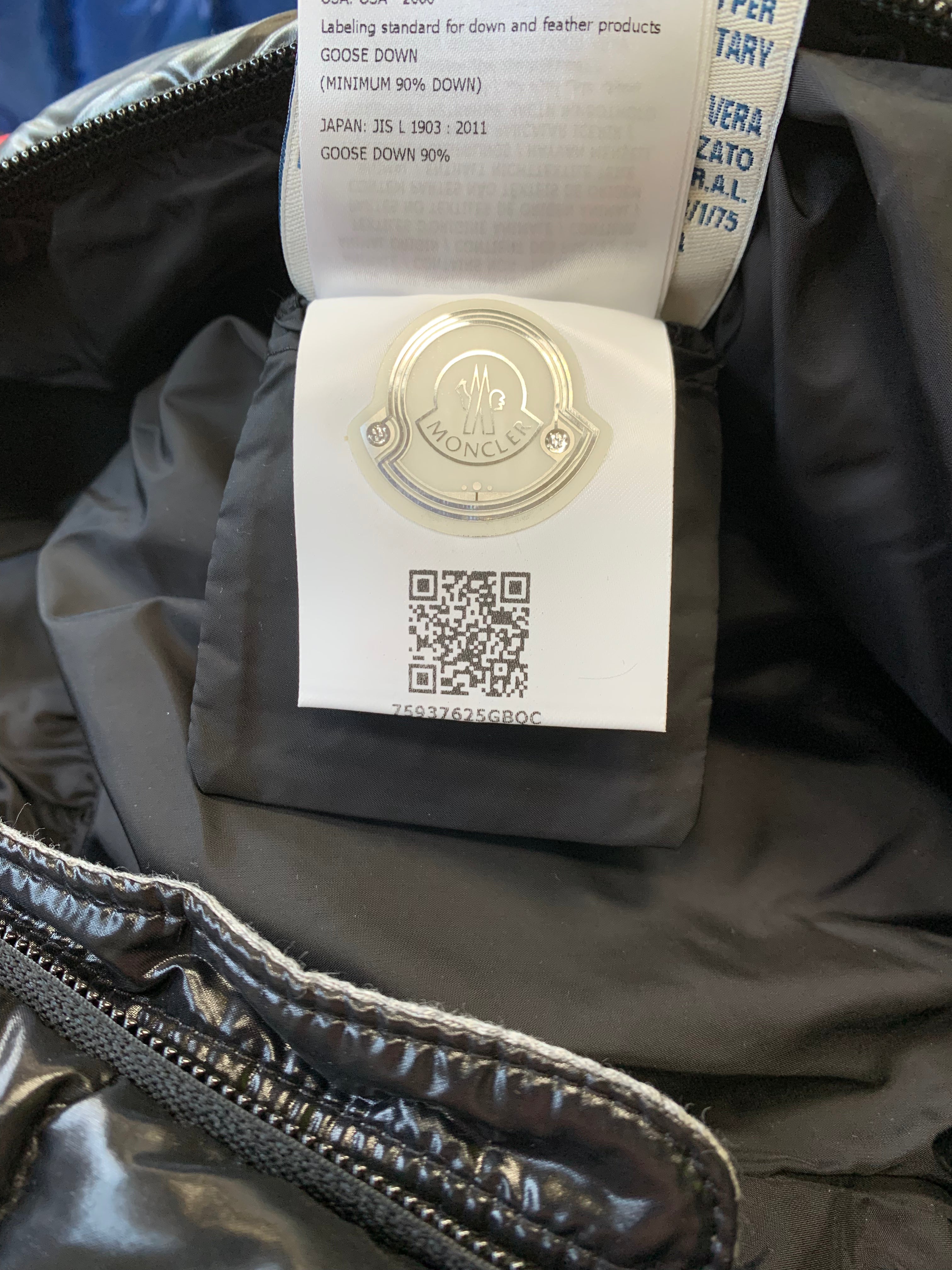 MONCLER - PILOT SUIT - BLACK - 3 MONTHS