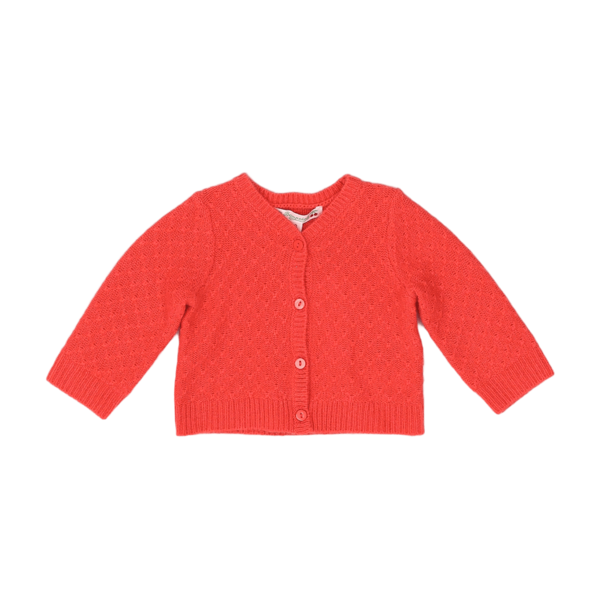 BONPOINT - Orange cashmere cardigan - 6 months