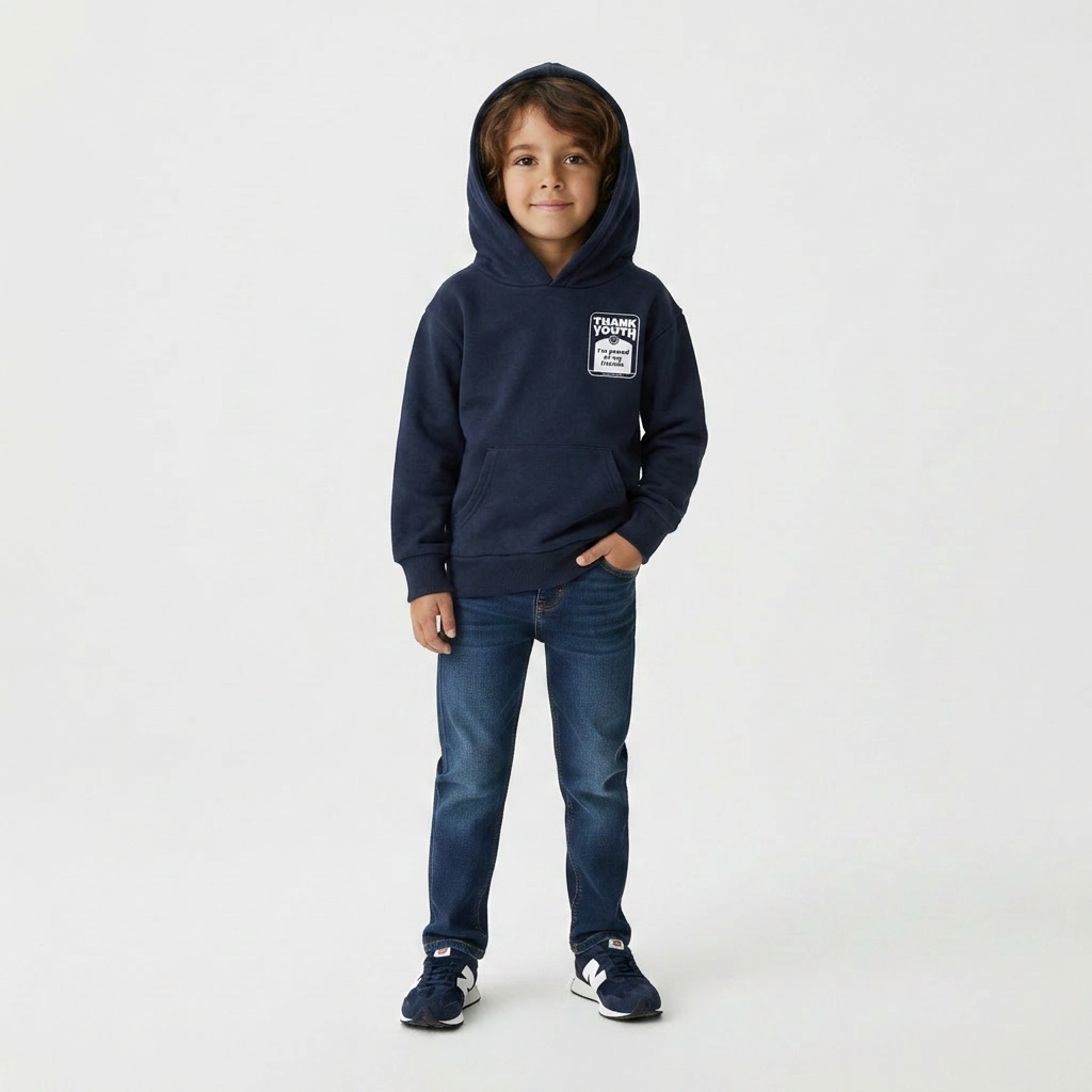 HUNDRED PIECES - SWEAT - BLEU - 6 ANS