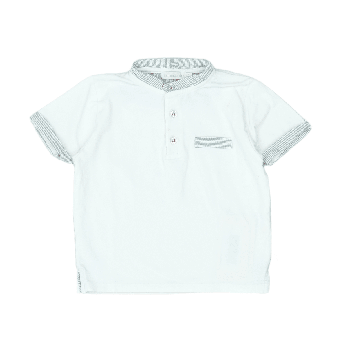 LES ENFANTINES - POLO - WEIß, BLAU - 3 JAHRE