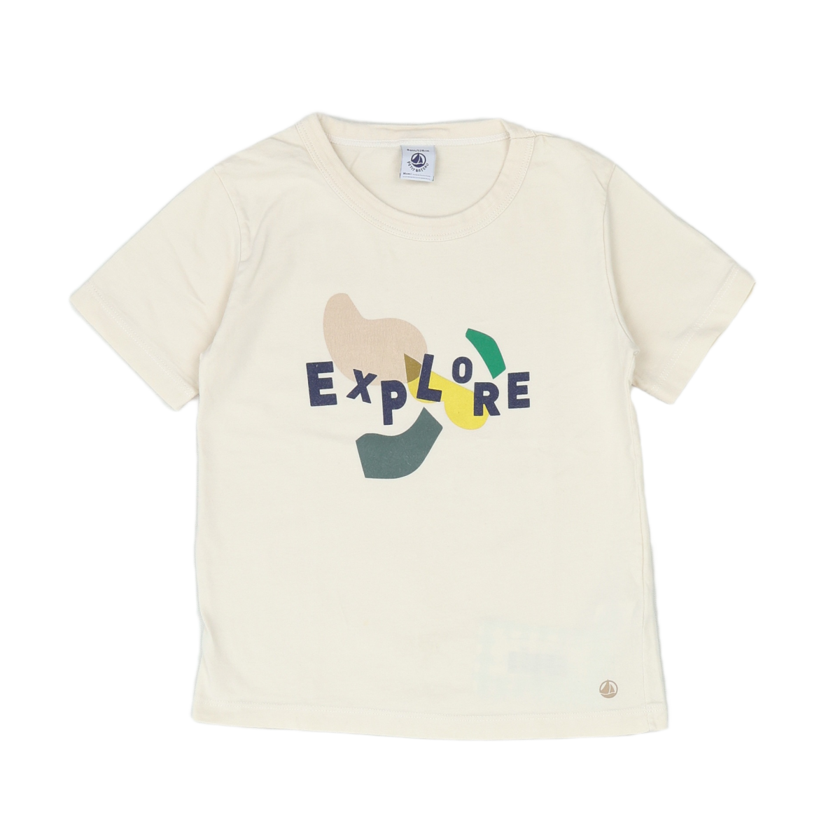 PETIT BATEAU - T-SHIRT - BLANC - 8 ANS