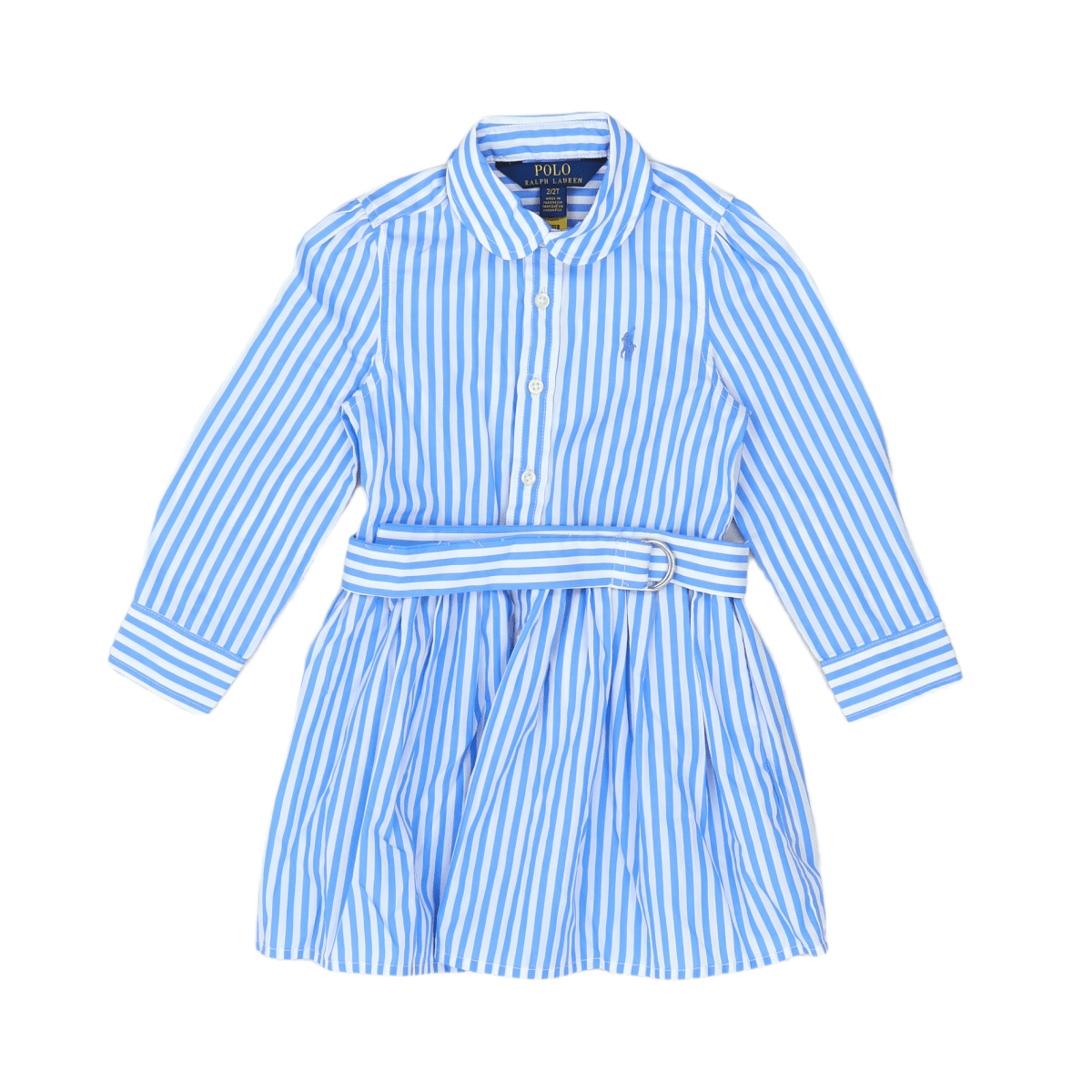 RALPH LAUREN - ROBE - BLANC, BLEU - 24 MOIS