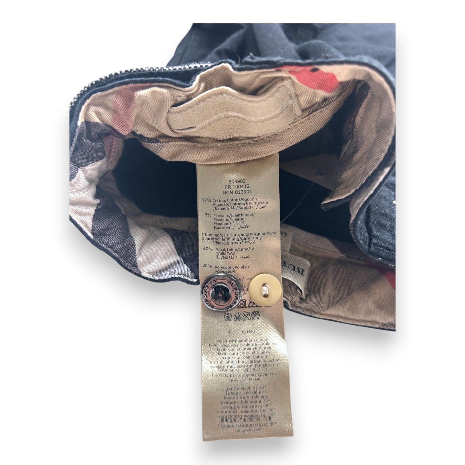 BURBERRY - PANTS - BLACK - 6 MONTHS