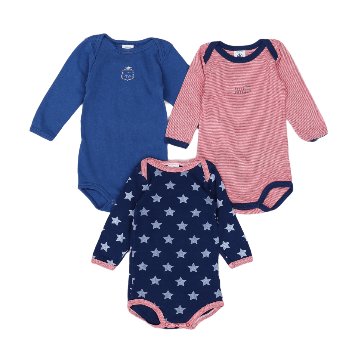 KLEINES BOOT - SET - BLAU, ROT - 6 MONATE