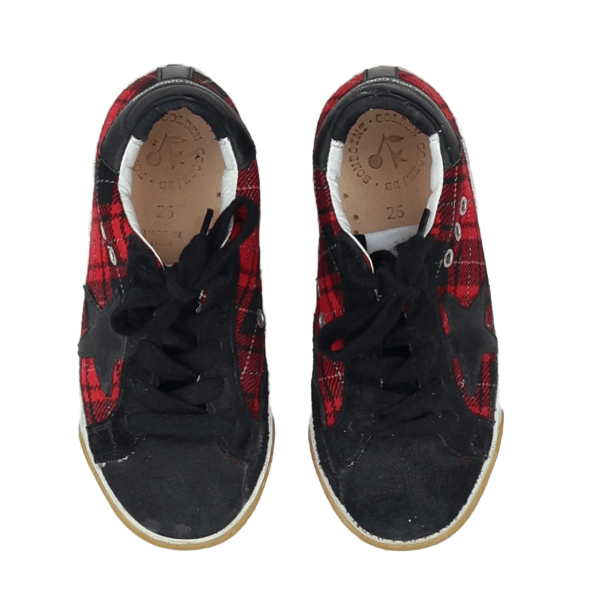 GOLDEN GOOSE - Rote Sneakers mit Karomuster - 25