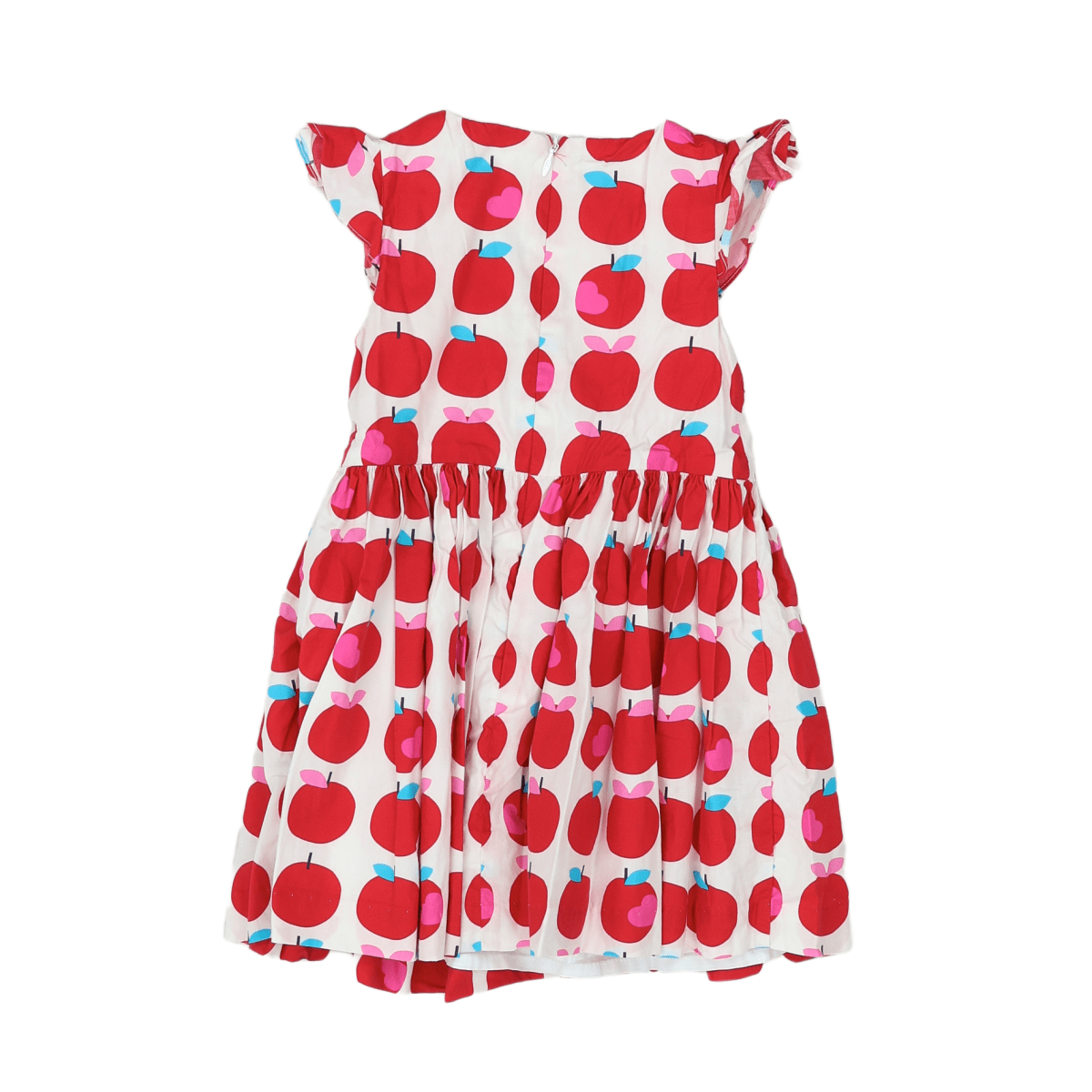 JACADI - ROBE - ROUGE, BLANC - 3 ANS