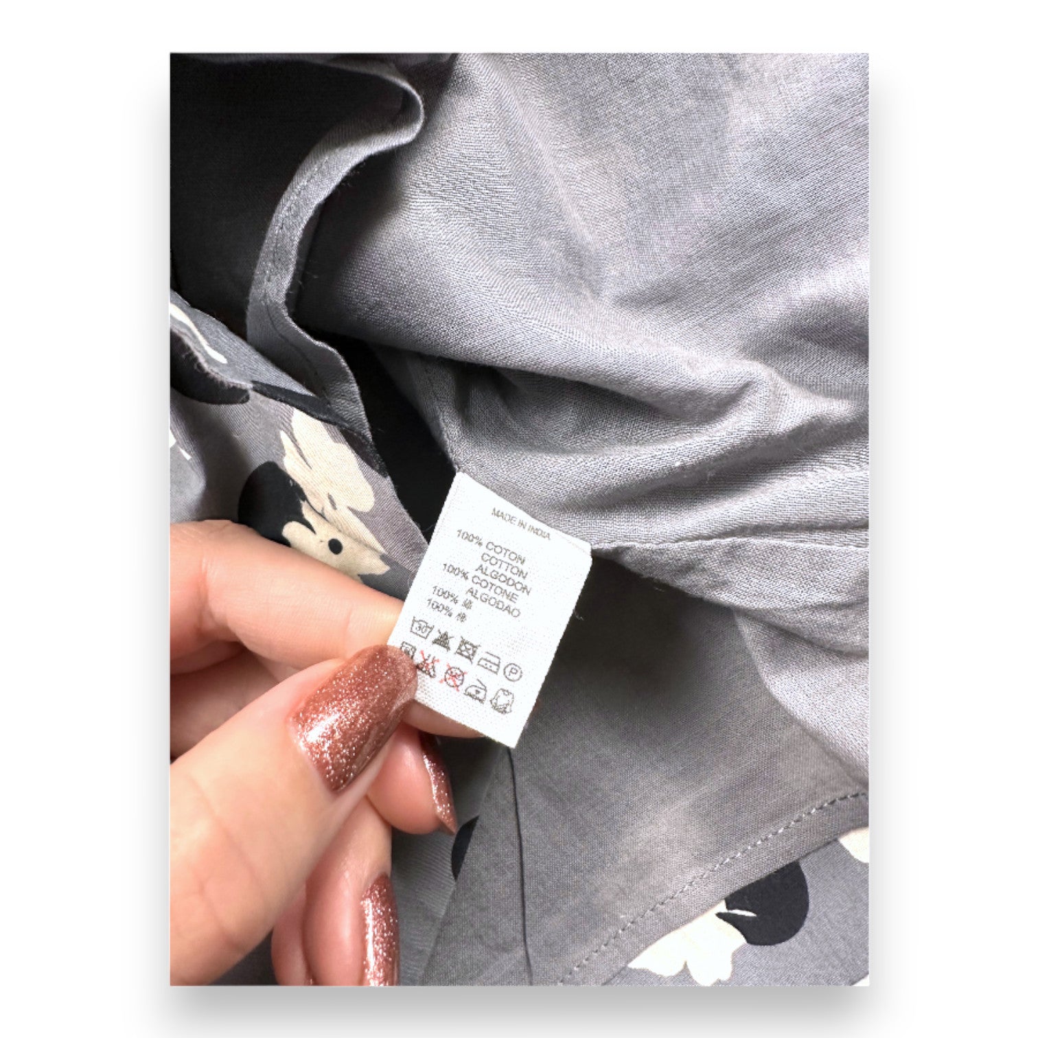 BONPOINT - Gray floral blouse - 12 months