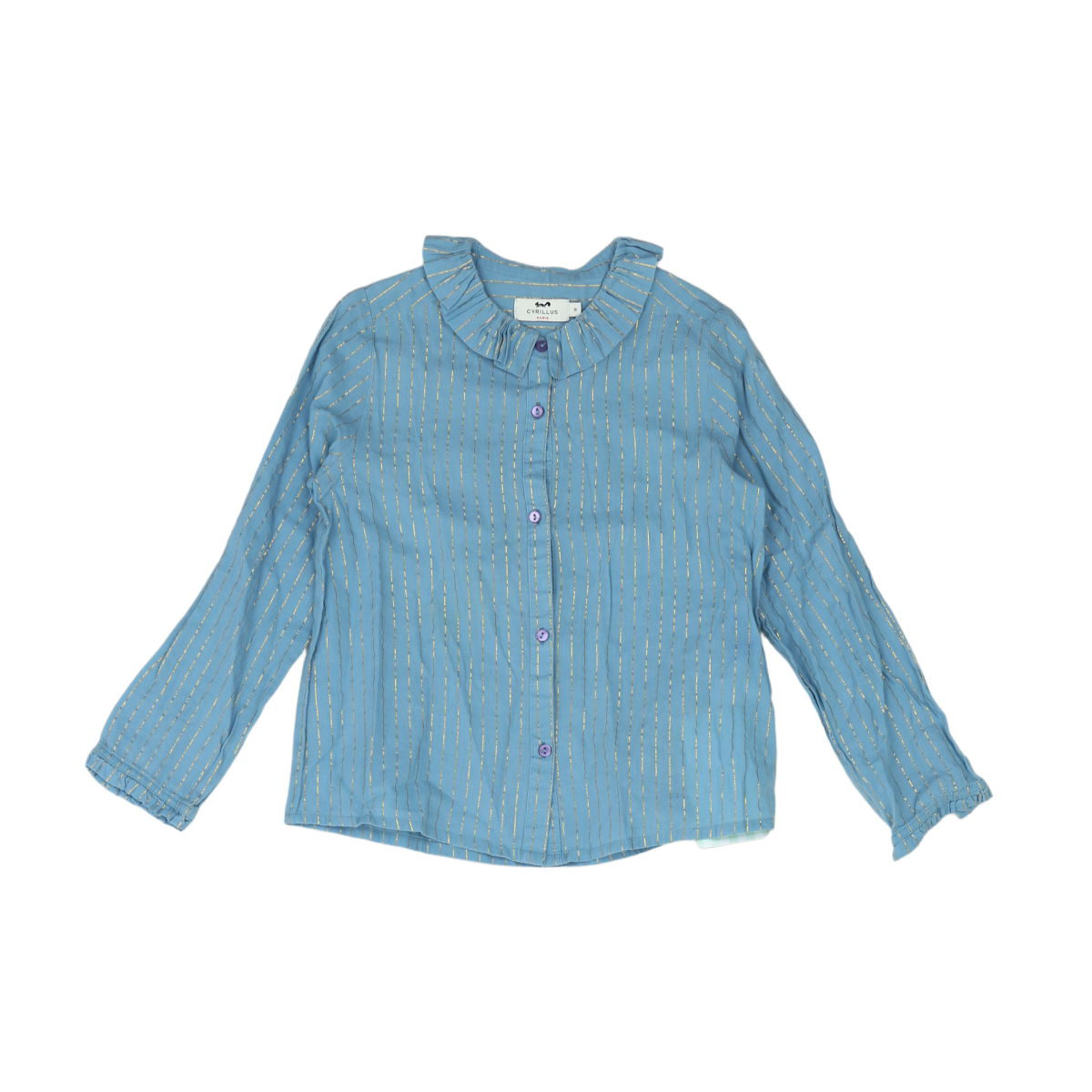 CYRILLUS - BLOUSE - BLEU, OR - 8 ANS