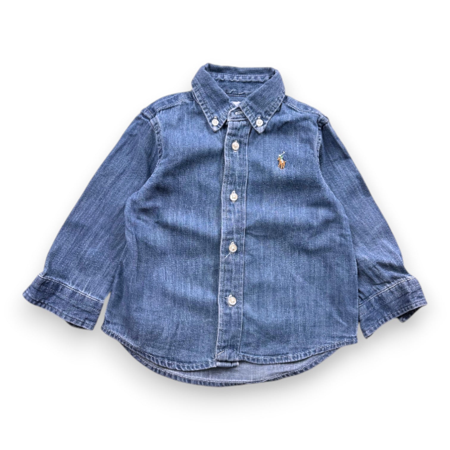 RALPH LAUREN - Long-sleeved denim shirt - 12 months