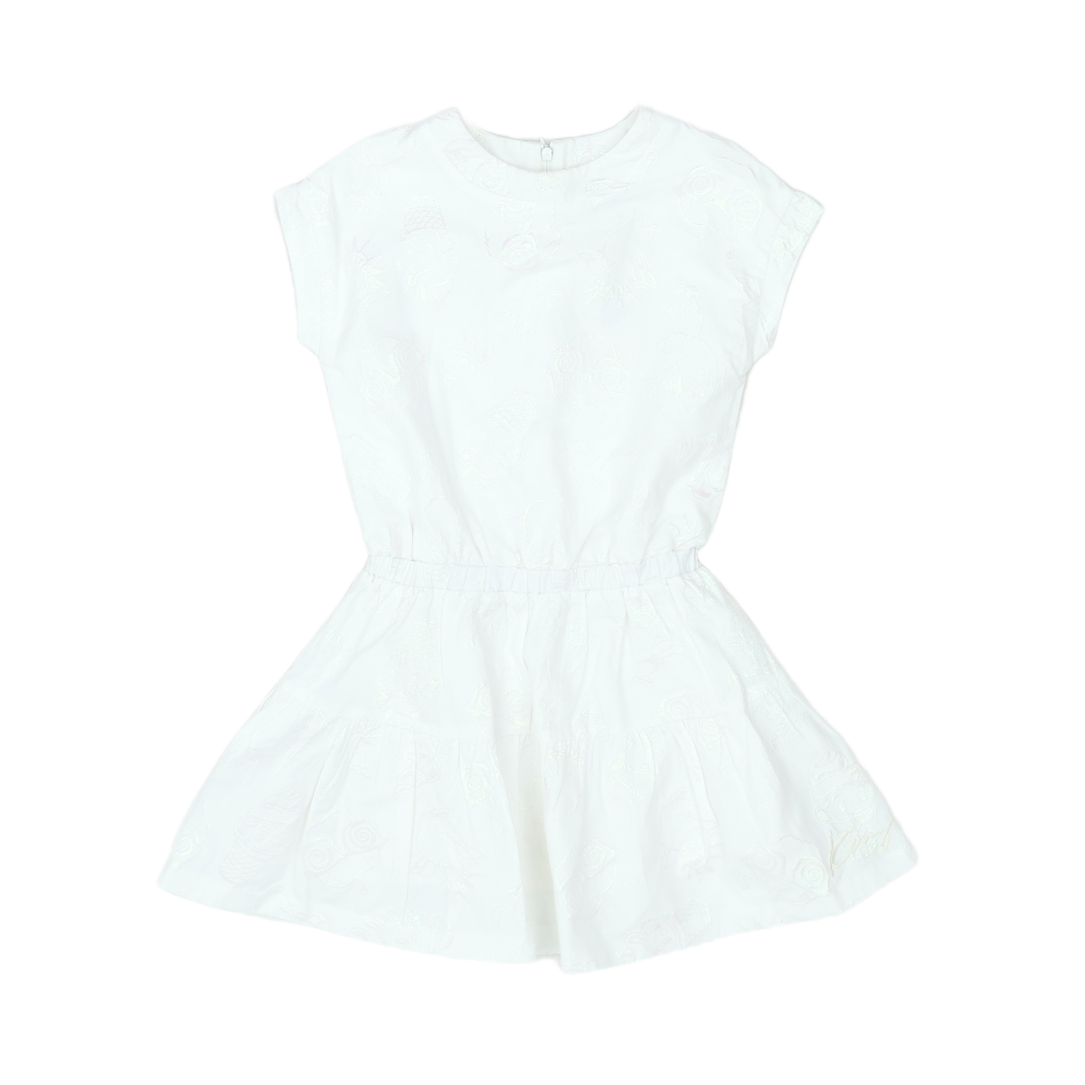 KENZO - ROBE - BLANC - 8 ANS