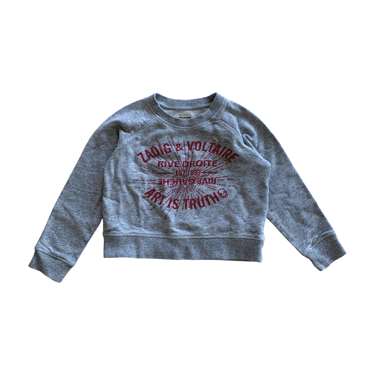 ZADIG & VOLTAIRE - PULL - GRIS - 6 ANS