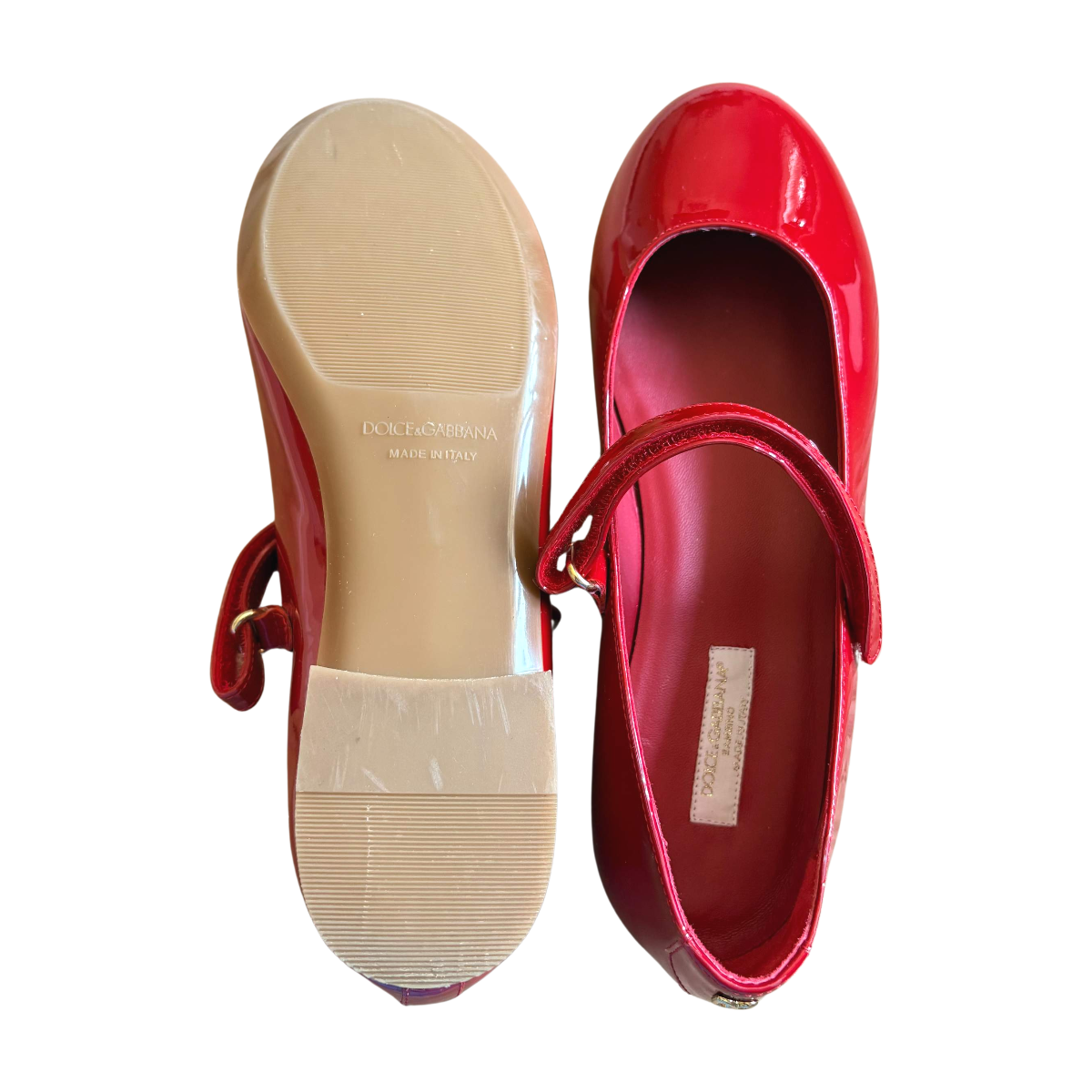DOLCE & GABBANA - BALLERINES - ROUGE - 35