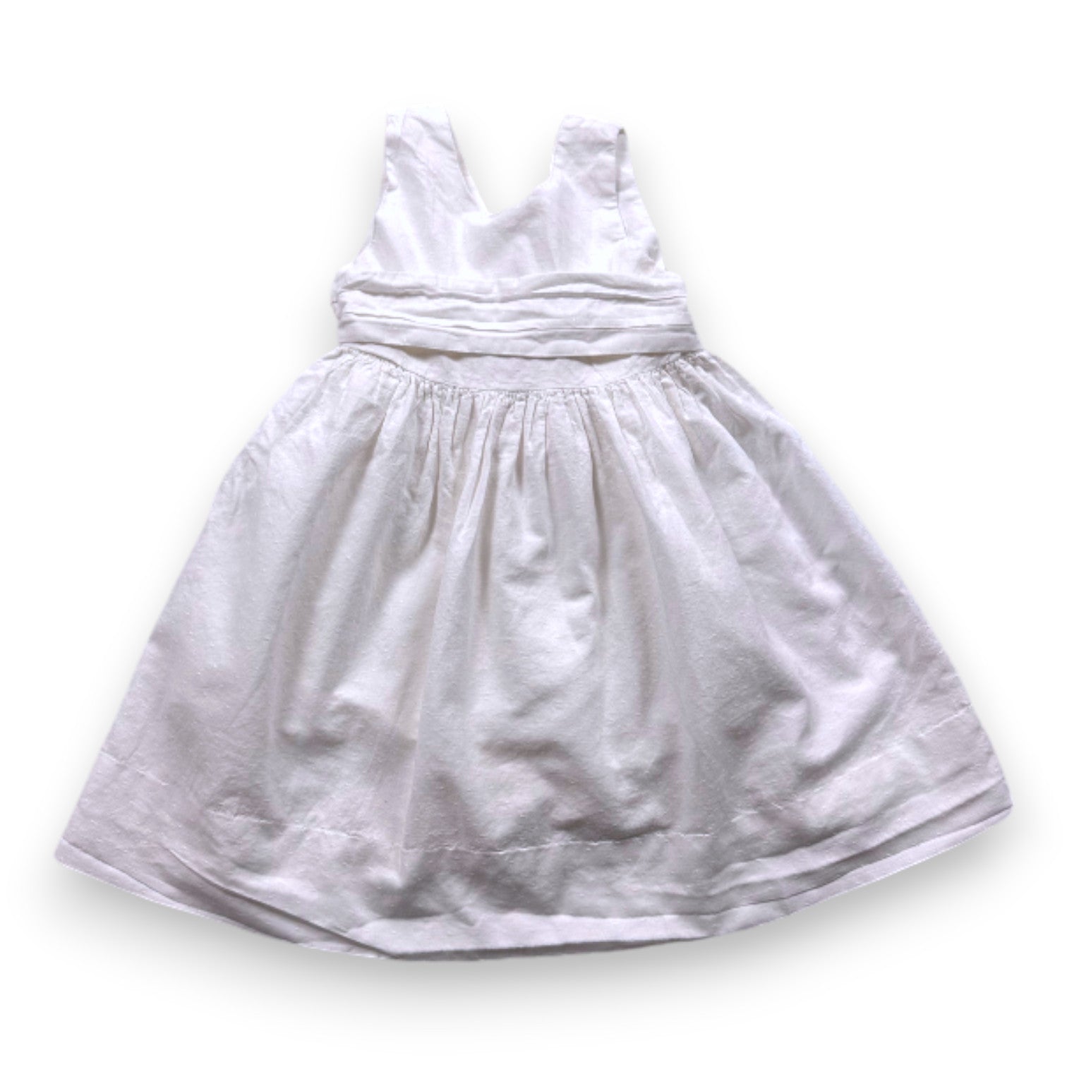 ACANTHE - Robe blanche en lin - 4 ans