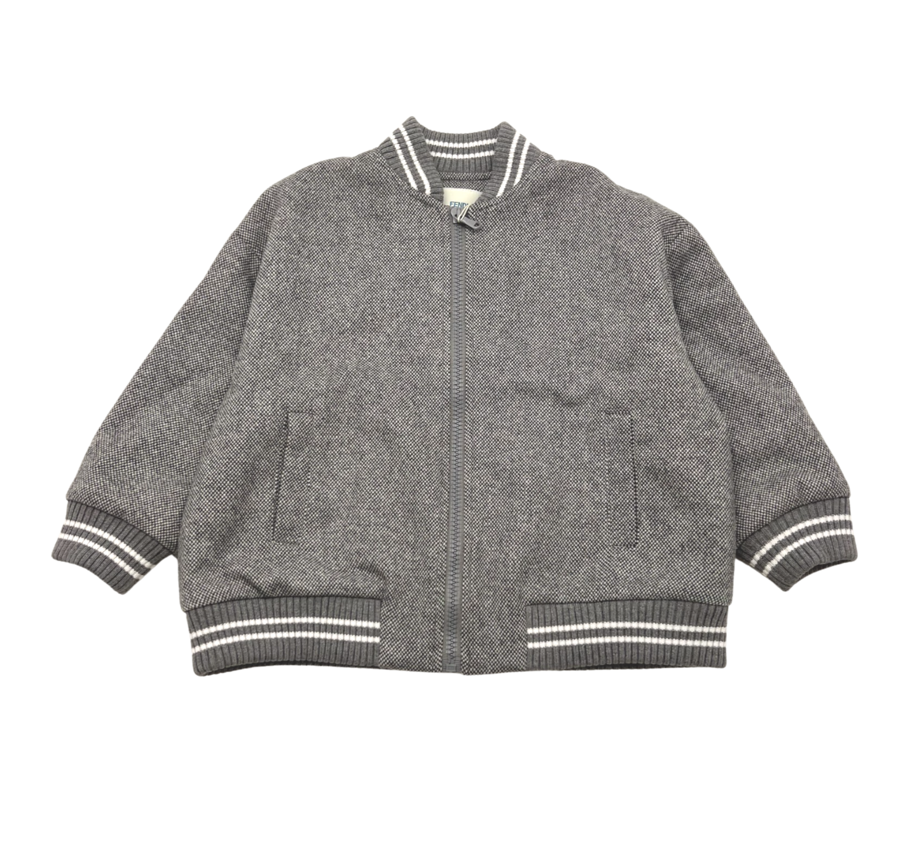 FENDI - Bombers gris en laine & cachemire - 3 ans