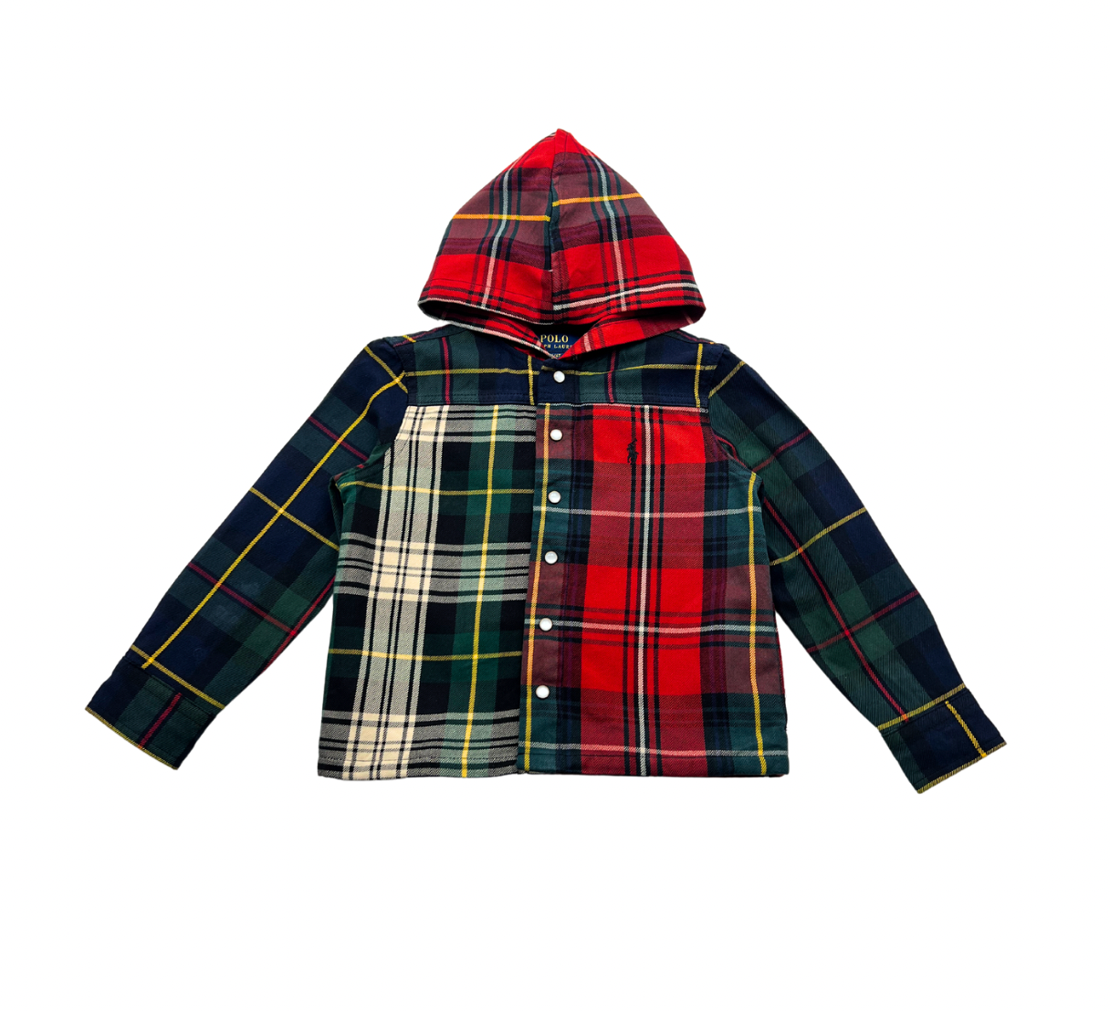 RALPH LAUREN - Hooded Plaid Overshirt - 4 Years