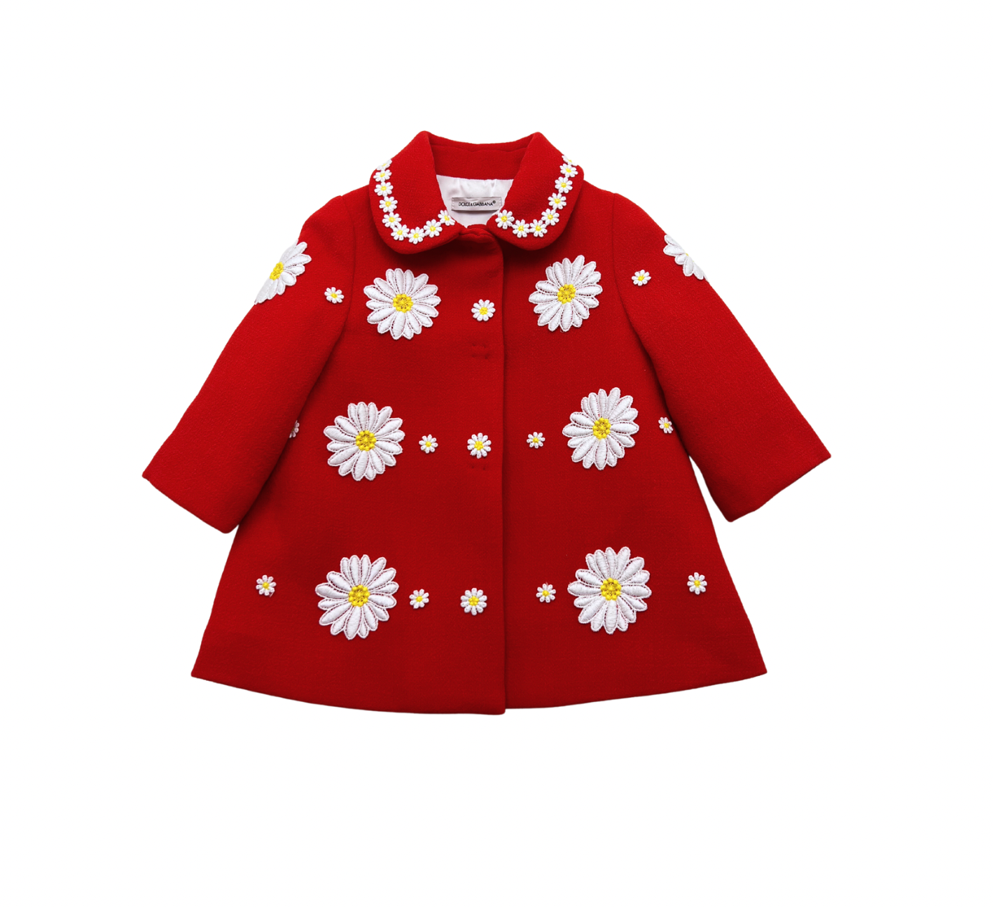 DOLCE & GABBANA - Manteau long à fleurs - 6/9 mois