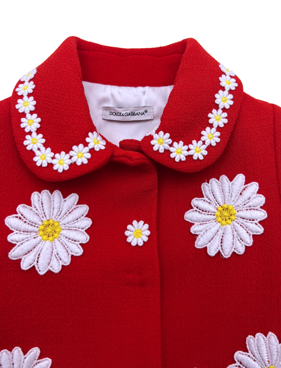 DOLCE & GABBANA - Long floral coat - 6/9 months