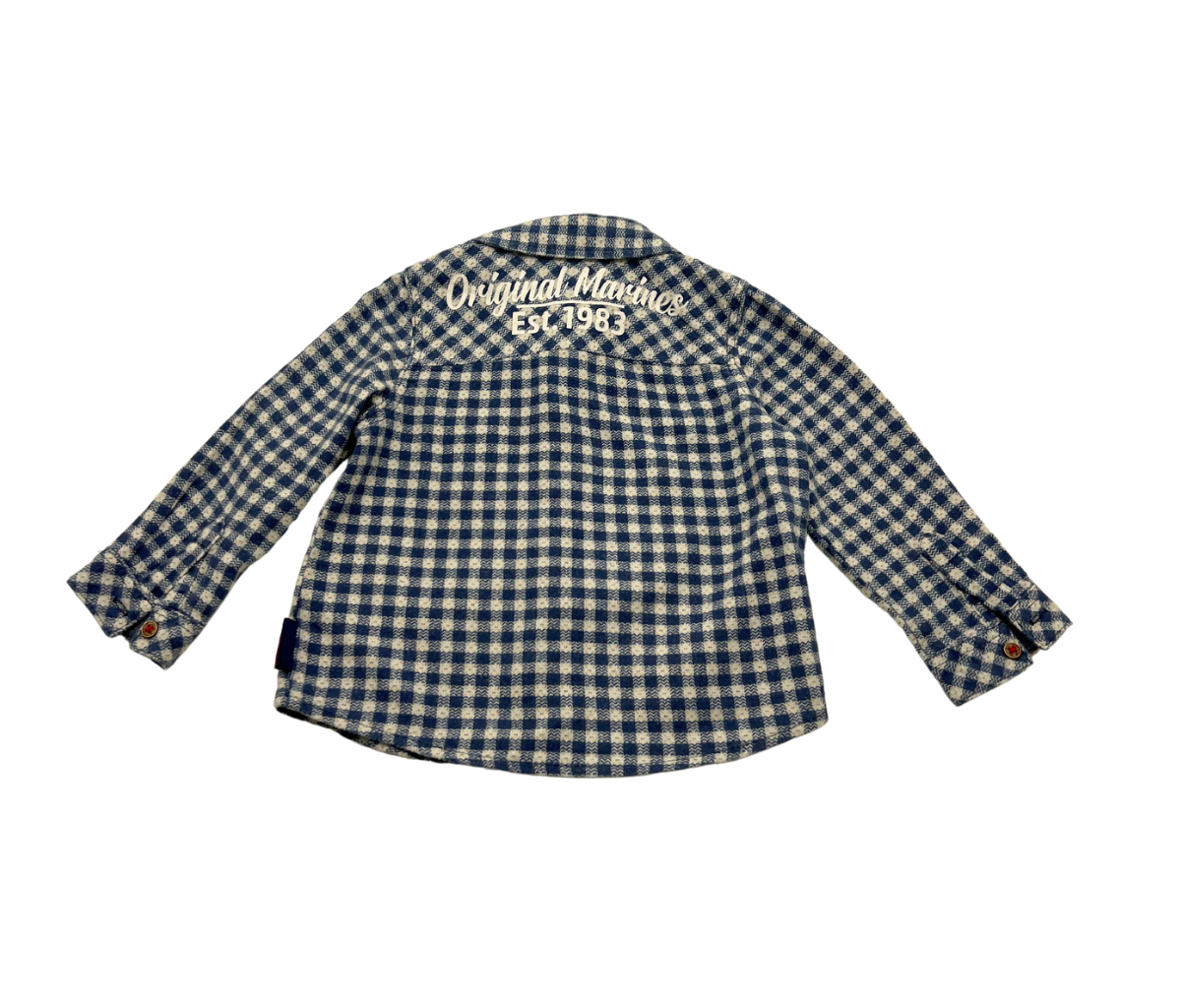 SARABANDA & ORIGINAL MARINES - Ensemble jean & chemise à carreaux - 6/9 mois
