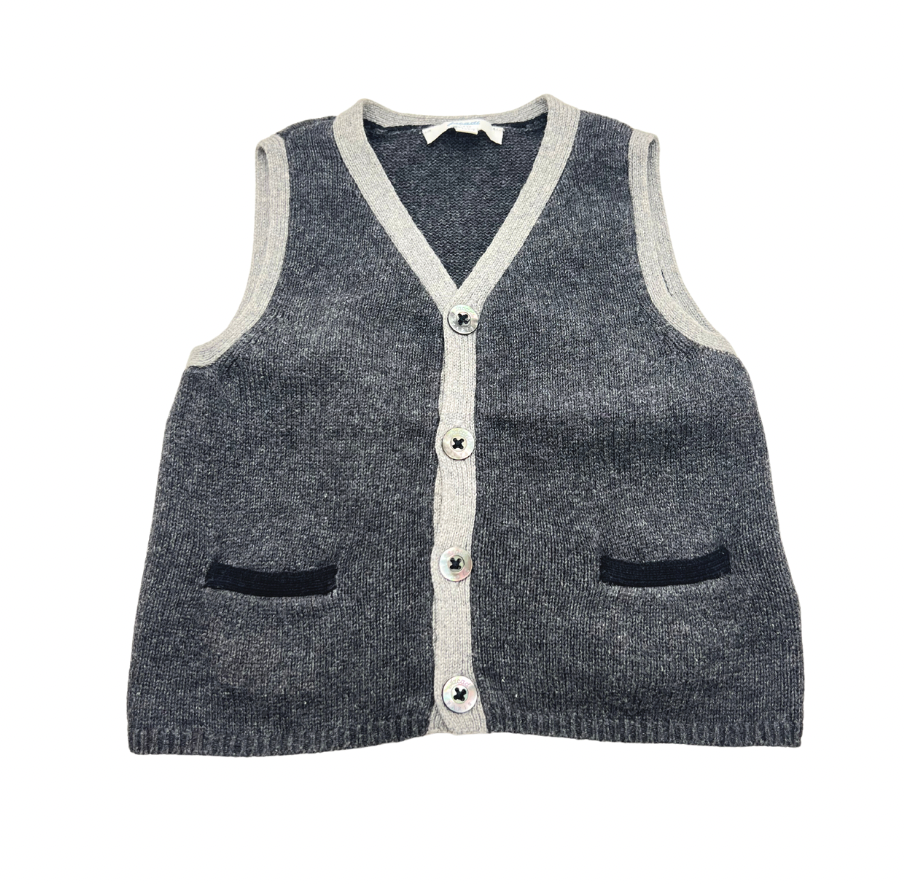 JACADI - 3-piece gray ceremony set - 12 months