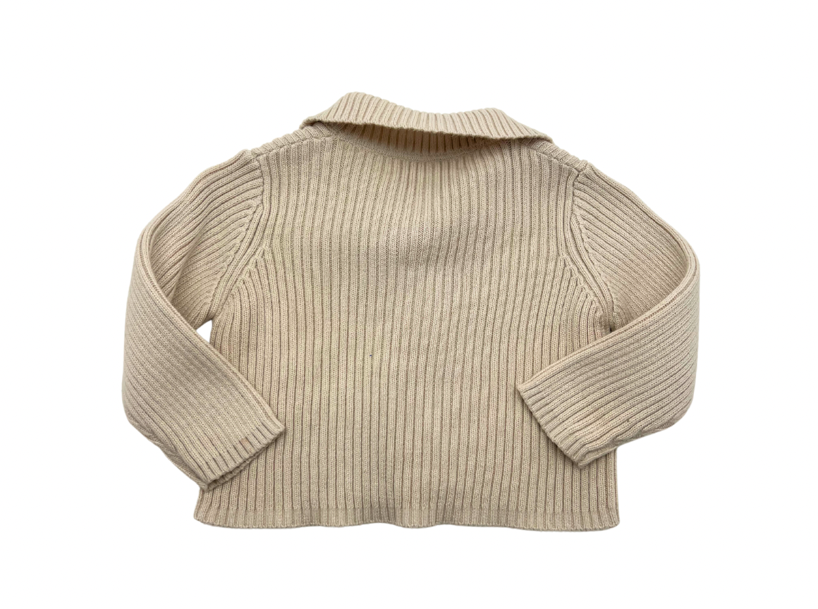 BURBERRY – Set aus weißen Shorts und beigem Pullover – 6 Monate