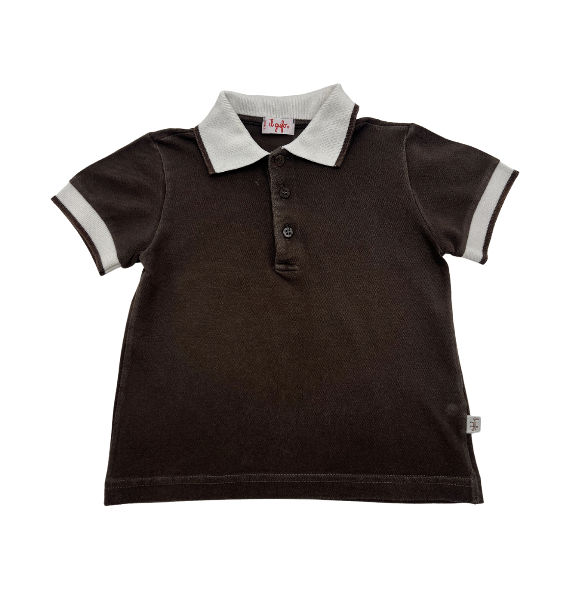 IL GUFO – Ensemble bermudas & polo marron - 2 ans