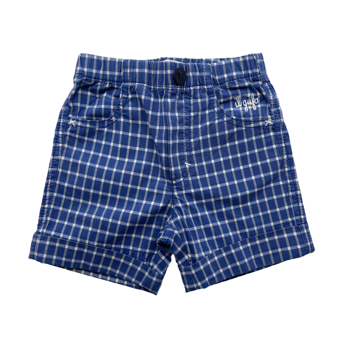 IL GUFO - Blaues Polo- und Shorts-Set - 6 Monate