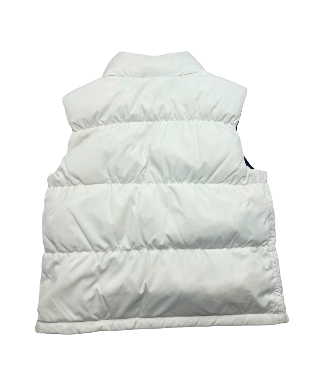 RALPH LAUREN - Reversible sleeveless down jacket in white/navy - 7 years