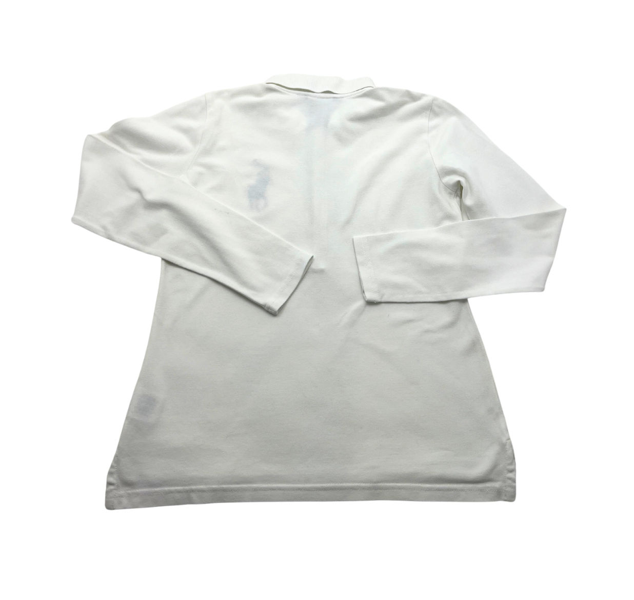 RALPH LAUREN - Weißes Langarm-Poloshirt - 8/10 Jahre