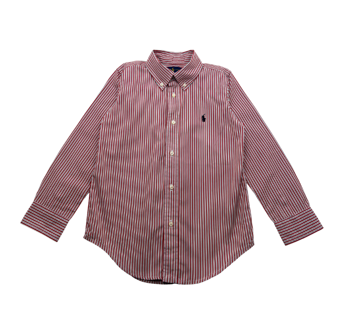 RALPH LAUREN - Red striped shirt - 5 years