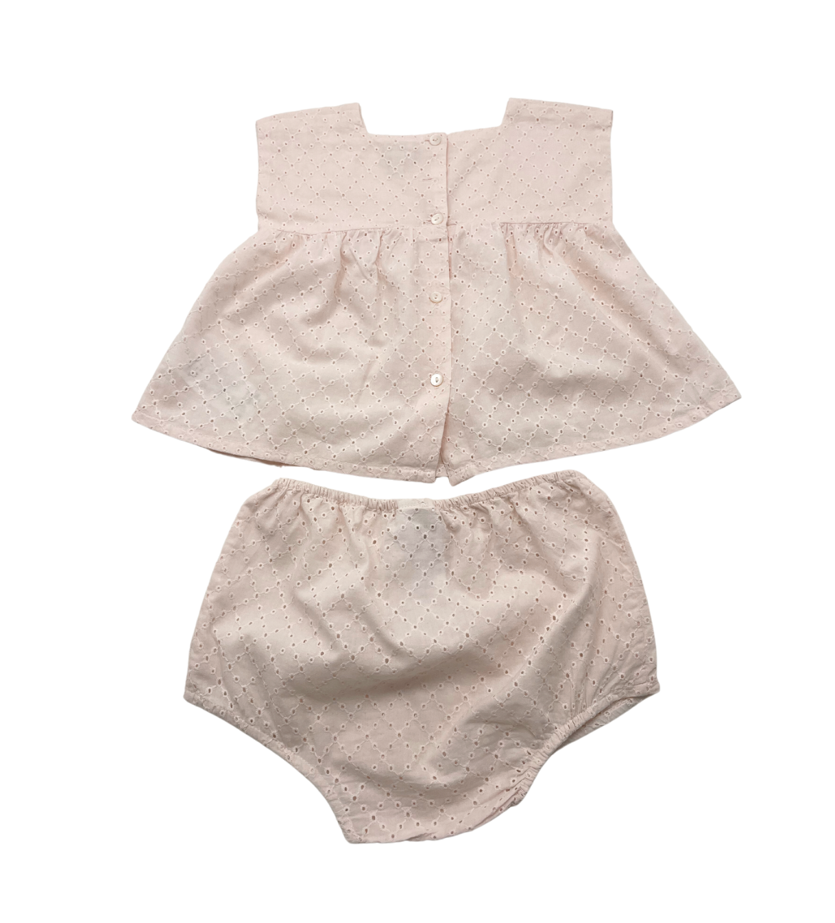 BONTON - Ensemble blouse & bloomer rose pâle - 18 mois
