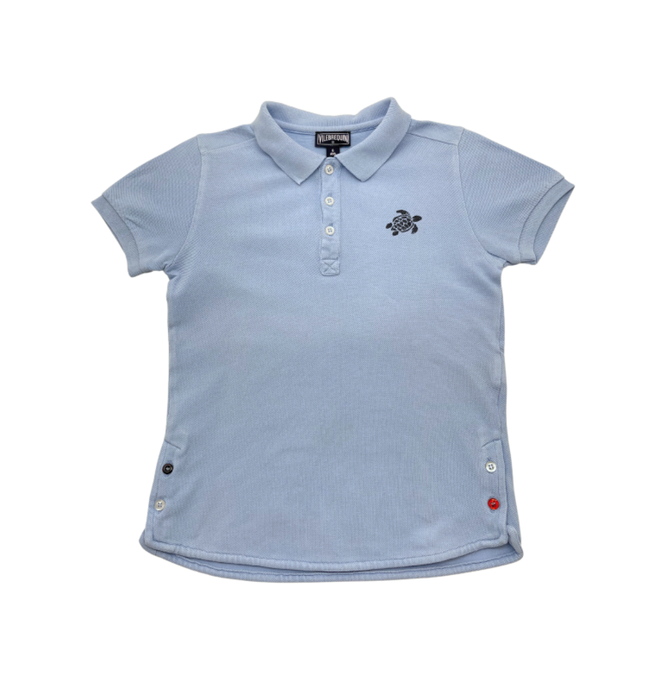 VILEBREQUIN - Himmelblaues Poloshirt mit Schildkrötenmotiv - 6 Jahre