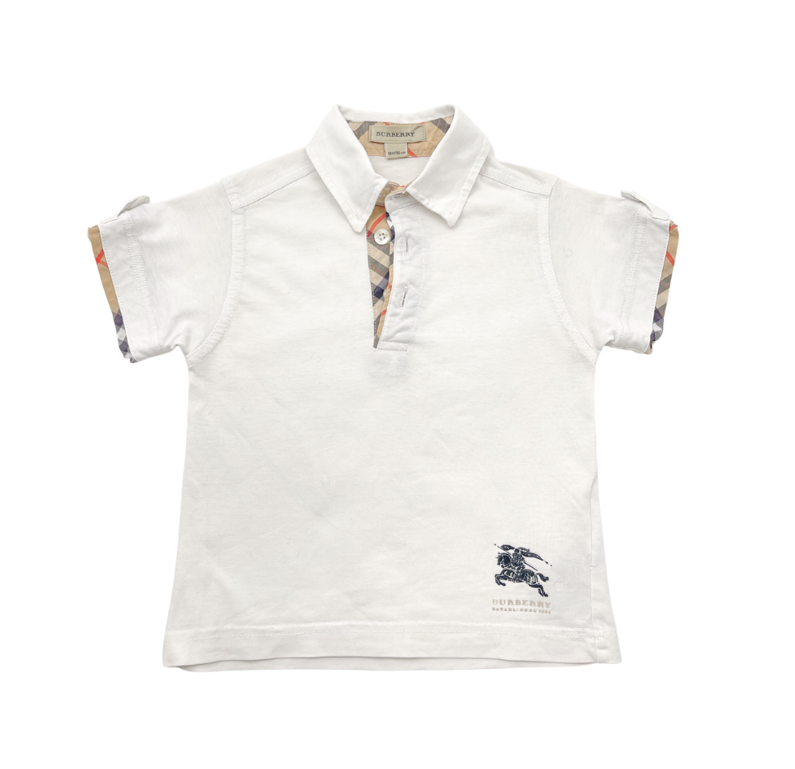BURBERRY - Polo blanc - 18 mois