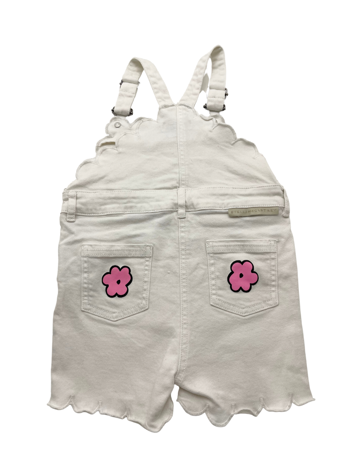 STELLA MCCARTNEY - White floral denim overalls - 24 months