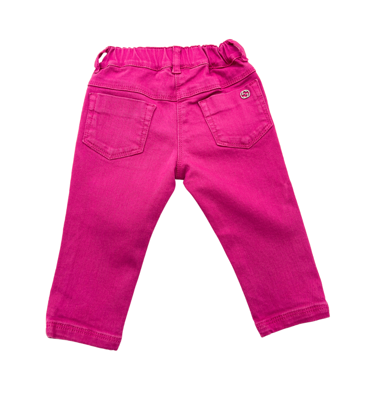 GUCCI - Pantalon en jean rose - 6/9 mois