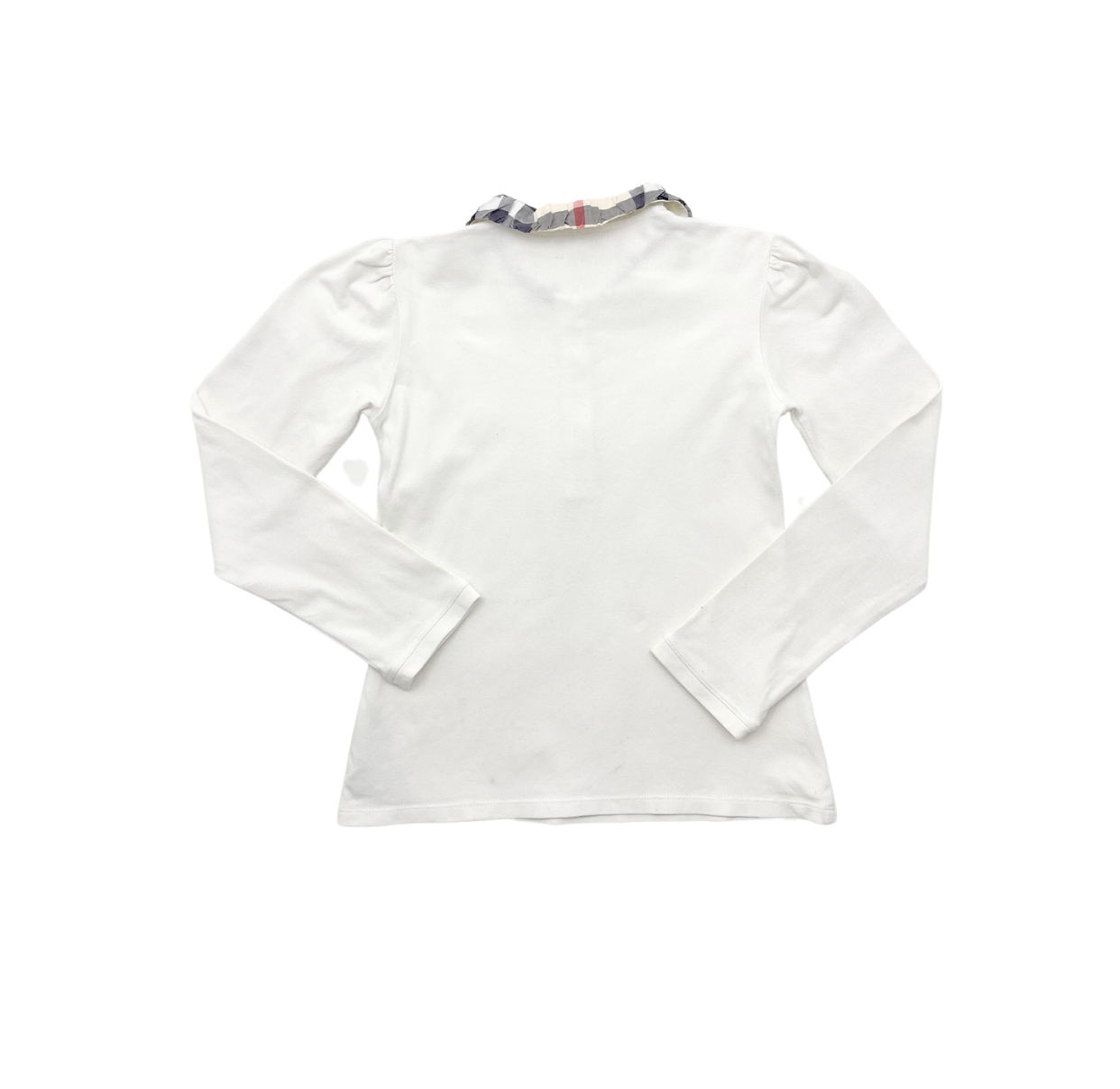 BURBERRY - Polo blanc manches longues - 8 ans