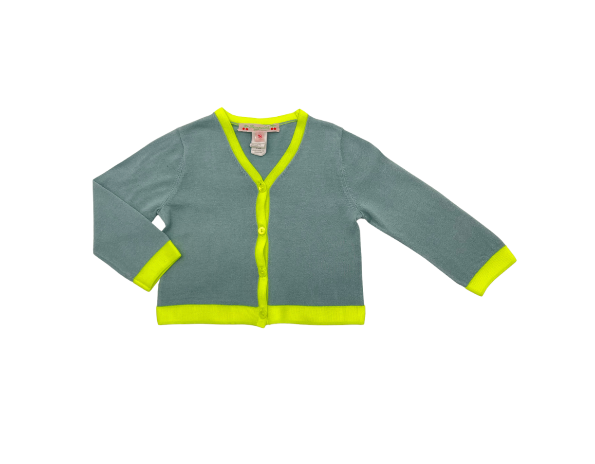 BONPOINT - Strickjacke mit fluoreszierender Paspelierung - 18 Monate