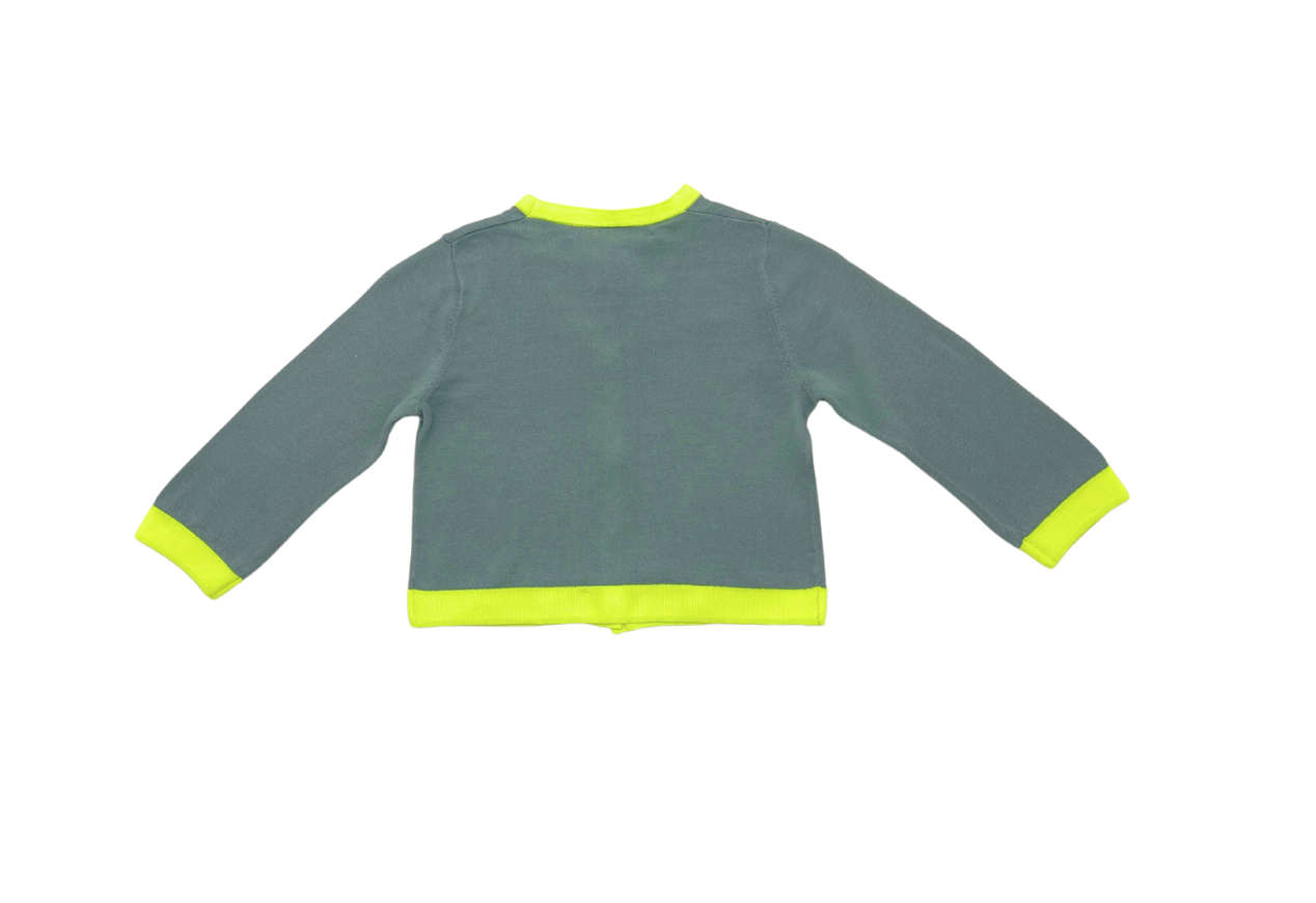 BONPOINT - Strickjacke mit fluoreszierender Paspelierung - 18 Monate