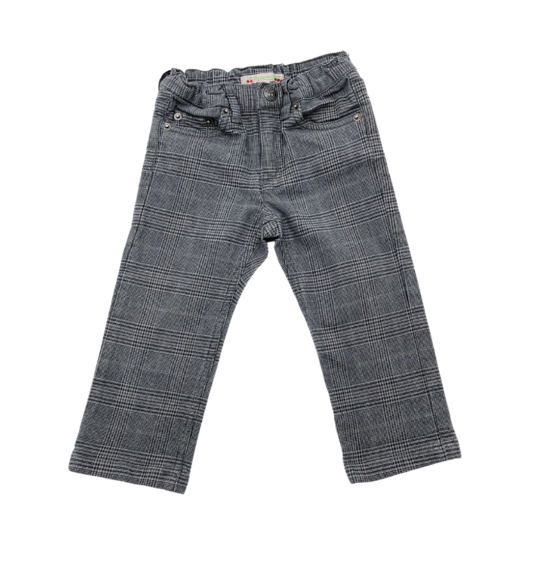 BONPOINT - Grau karierte Jeanshose - 18 Monate